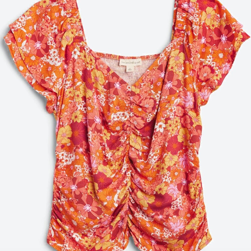 The General Good 🍊 Alice Rouched Top 🍊 Size L